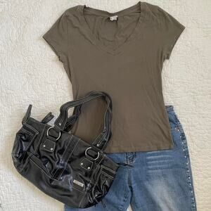 Early 2000s army green babytee